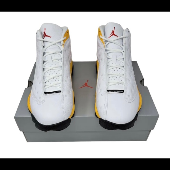 Nike Air Jordan 13 High Yellow Black White W9 - Picture 4 of 6